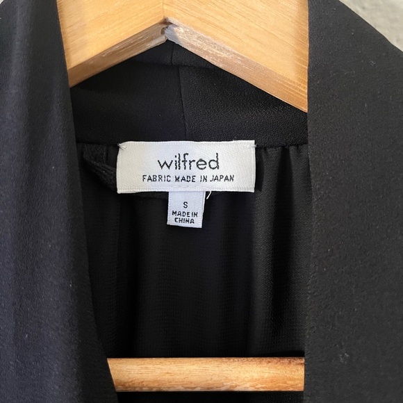 Aritzia Wilfred Sabine Black Wrap Front Mini Dress Size S - Picture 7 of 14